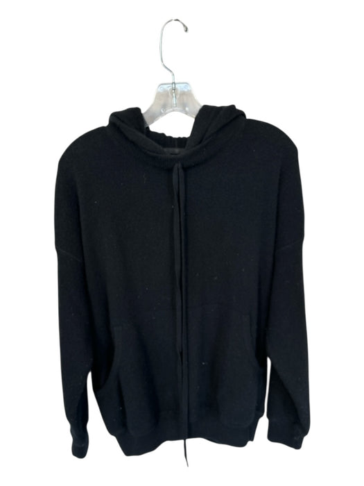 Prada Size M Black Cashmere Hood Kangaroo Pocket Knit Men's Sweater Black / M