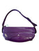 Burberry Purple & Silver Patent Leather Buckles Shoulder Strap Bag Purple & Silver / M