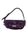 Burberry Purple & Silver Patent Leather Buckles Shoulder Strap Bag Purple & Silver / M