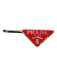 Prada Silver & Red Metal Logo SHW Hair Accessories/Tools Silver & Red