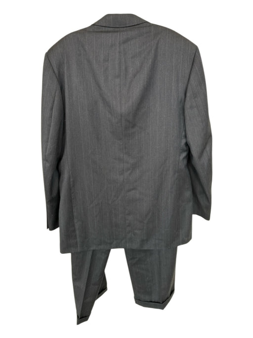 Yves Saint Laurent AS IS Navy Wool Pinstripe 2 Button Men's Suit Navy / Est XL