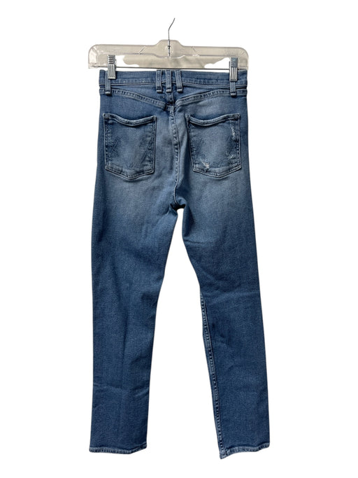 McGuire Size 25 Light Wash Cotton Blend 5 Pocket zip fly distressed Jeans Light Wash / 25