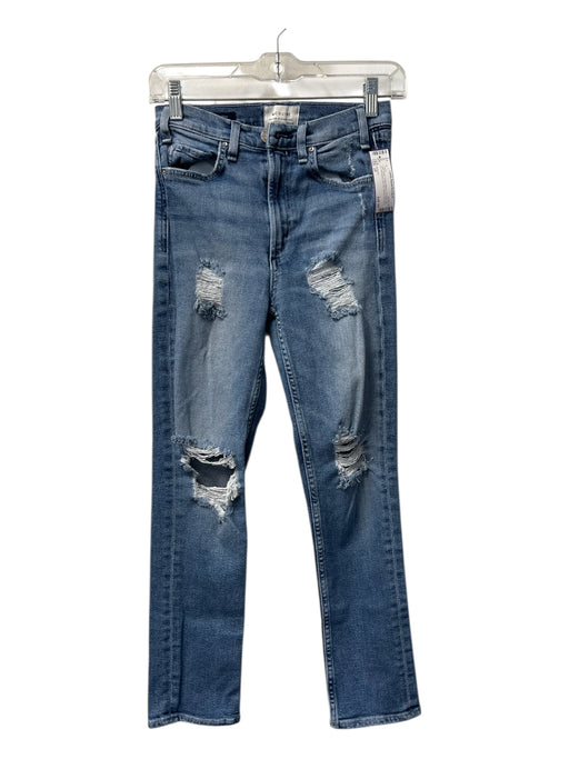 McGuire Size 25 Light Wash Cotton Blend 5 Pocket zip fly distressed Jeans Light Wash / 25