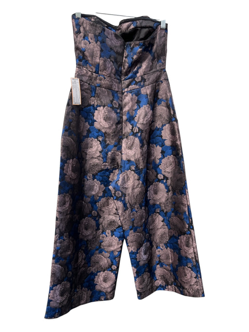 Greylin Size Small Blue & Rose Cotton & Polyester Strapless Back Zip Jumper Blue & Rose / Small