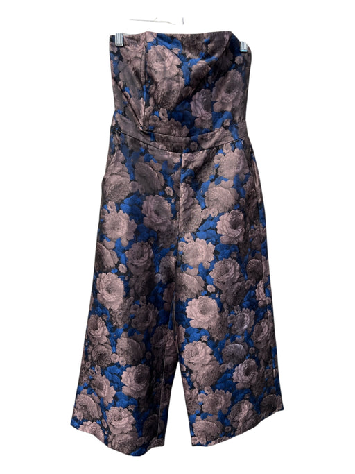 Greylin Size Small Blue & Rose Cotton & Polyester Strapless Back Zip Jumper Blue & Rose / Small