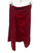 Stella McCartney Size 38 Dark Red Viscose Blend Velvet Draped Back Zip Skirt Dark Red / 38