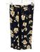 N 21 Size 42 Black, Cream & Orange Viscose Floral Gathered Side Back Zip Skirt Black, Cream & Orange / 42