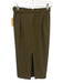 N 21 Size 40 Army Green Missing Fabric Tag Gathered Detail Pocketed Midi Skirt Army Green / 40