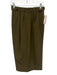 N 21 Size 40 Army Green Missing Fabric Tag Gathered Detail Pocketed Midi Skirt Army Green / 40