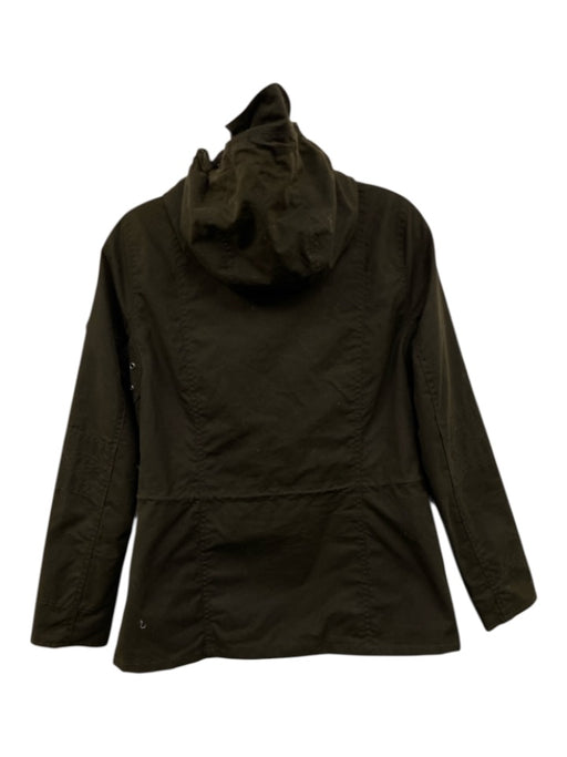 Barbour Size 6 Dark Taupe Brown No Fabric Tag Waxed Zip Front Coat Dark Taupe Brown / 6