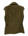 Barbour Size 4 Olive Green Polyester Diamond Quilted Collared Pocketed Vest Olive Green / 4