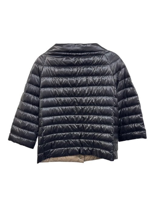 Herno Size 38 Taupe Gray Polyamide Quilted Snap Button Front 3/4 Sleeve Jacket Taupe Gray / 38