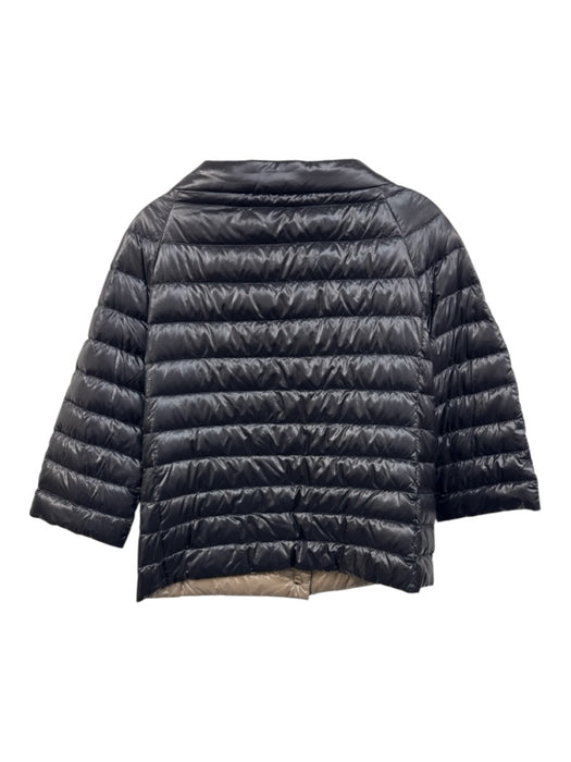 Herno Size 38 Taupe Gray Polyamide Quilted Snap Button Front 3/4 Sleeve Jacket Taupe Gray / 38