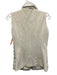 Amina Rubinacci Size 40 White Linen & Cotton Blend Knit Back Quilted Lapel Vest White / 40