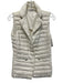 Amina Rubinacci Size 40 White Linen & Cotton Blend Knit Back Quilted Lapel Vest White / 40