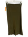 Peter Cohen Size S Olive Green Silk Elastic Waistband A Line Slip Midi Skirt Olive Green / S