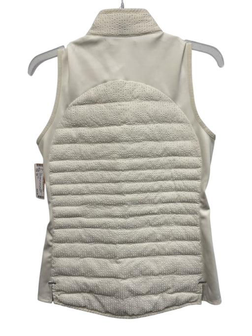 Peter Millar Size XS Cream White No Fabric Tag Quilted Seersucker Zip Front Vest Cream White / XS