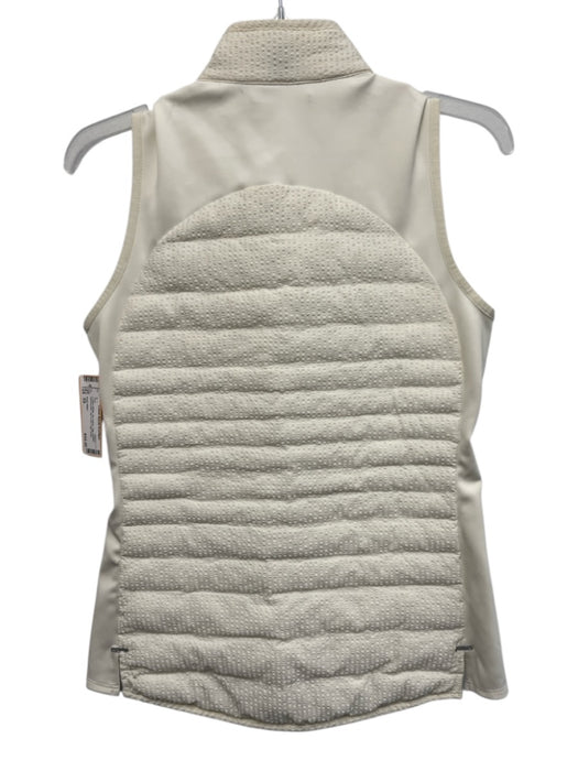 Peter Millar Size XS Cream White No Fabric Tag Quilted Seersucker Zip Front Vest Cream White / XS