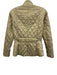 Barbour Size 4 Beige Polyamide Quilted Snap Button & Zip Front High Neck Jacket Beige / 4