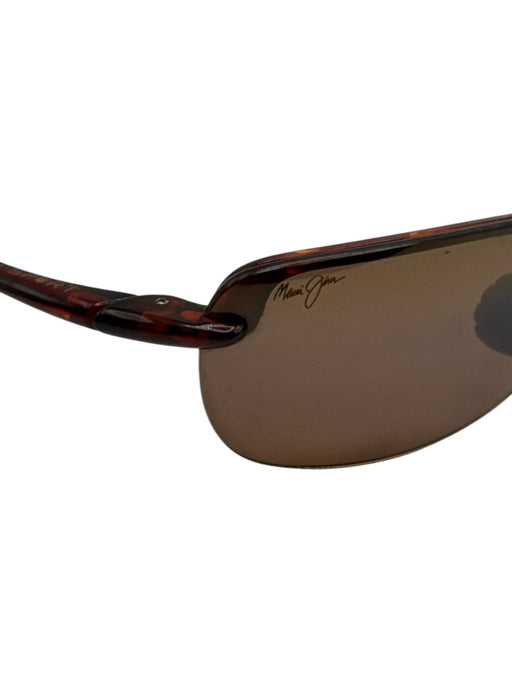 Maui Jim Sport Brown Acetate Tortoiseshell Rimless Slim Polarized Sunglasses Brown