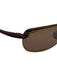 Maui Jim Sport Brown Acetate Tortoiseshell Rimless Slim Polarized Sunglasses Brown