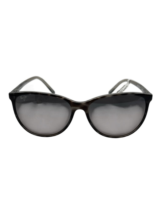 Maui Jim Gray & Black Acetate Tortoiseshell Wayfarer Gradient Lens Sunglasses Gray & Black