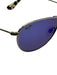 Maui Jim Silver Tone & Blue Metal Slim Polarized Aviator tinted lens Sunglasses Silver Tone & Blue