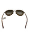 Maui Jim Brown Acetate & Metal Tortoiseshell Aviator Slim Polarized Sunglasses Brown