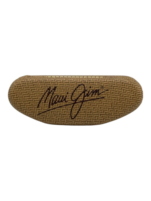 Maui Jim Brown Acetate & Metal Tortoiseshell Aviator Slim Polarized Sunglasses Brown