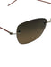 Maui Jim Pink Metal Gradient Lens Rimless Square Polarized Sunglasses Pink