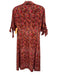 Altuzarra Size 34 Red, Black & Orange Silk Snake Print Metallic Thread Dress Red, Black & Orange / 34
