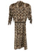 Altuzarra Size 34 Beige, Black & Brown Silk Snake Print Metallic Thread Dress Beige, Black & Brown / 34