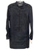Tomas Maier Size 2 Dark Wash Cotton Chambray 1/2 Zip Long Sleeve Zip Slits Dress Dark Wash / 2