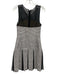 Oscar de la Renta Size 2 Black & White Cotton Blend Hexagon Mesh Dress Black & White / 2