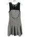 Oscar de la Renta Size 2 Black & White Cotton Blend Hexagon Mesh Dress Black & White / 2