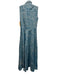 Akris Punto Size 2 Blue & White Cotton Bubble Print Sleeveless Collared Dress Blue & White / 2