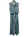 Akris Punto Size 2 Blue & White Cotton Bubble Print Sleeveless Collared Dress Blue & White / 2