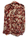 Altuzarra Size 34 Red & Beige Polyester Abstract Floral Long Sleeve Top Red & Beige / 34