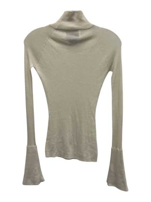 Sa Su Phi Size 38 White Cashmere & Silk Long Sleeve Ribbed high neck Top White / 38