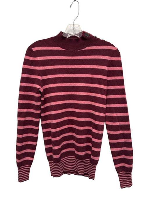 Stella McCartney Size 40 purple & pink Wool Long Sleeve Striped Top purple & pink / 40