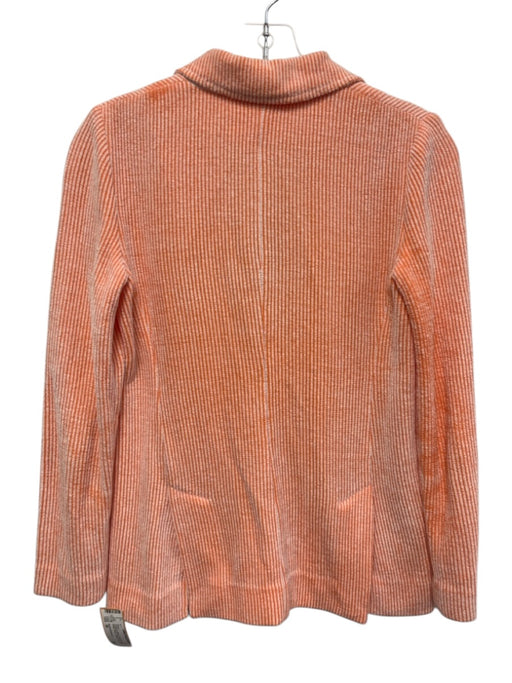 Amina Rubinacci Size 38 Orange & White Cotton & Viscose 3 Button Blazer Blazer Orange & White / 38