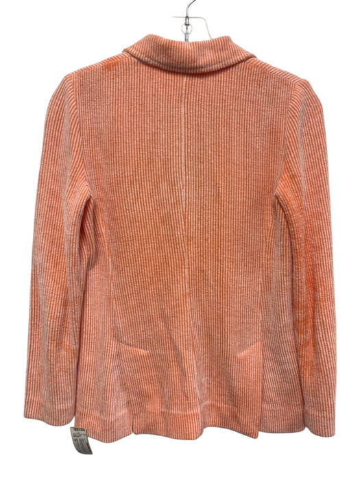 Amina Rubinacci Size 38 Orange & White Cotton & Viscose 3 Button Blazer Blazer Orange & White / 38