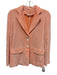 Amina Rubinacci Size 38 Orange & White Cotton & Viscose 3 Button Blazer Blazer Orange & White / 38