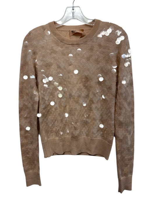 No 21 Size Est S Light Blush Wool Long Sleeve Sequin Sweater Light Blush / Est S