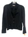 D. Exterior Size S Black Wool Blend Long Sleeve Fuzzy Cardigan Sweater Black / S