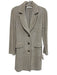 Amina Rubinacci Size 38 Gray Wool Blend Long Sleeve Ribbed 3 Buttons Jacket Gray / 38
