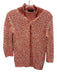 Cividini Size 42 Red & White Cotton Long Sleeve Knit Open Sweater Red & White / 42