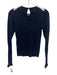 Chloe Size XS Navy & white Cotton Long Sleeve Ribbed Embroidered Design Top Navy & white / XS