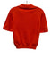Ann Mashburn Size S Orange Cotton Blend Short Sleeve polo Collar Split neck Top Orange / S