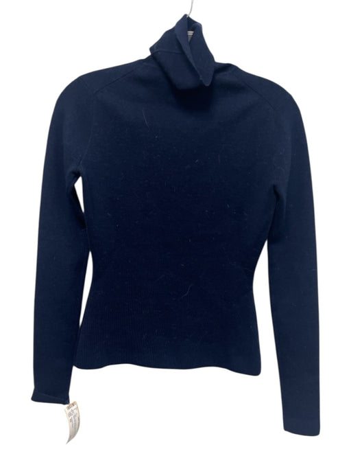Gabriela Hearst Size XS Navy Wool Blend Long Sleeve Turtle Neck Knit Top Navy / XS